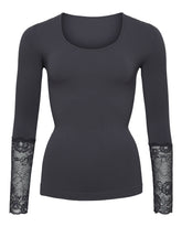Mary Blouse w.lace LS
